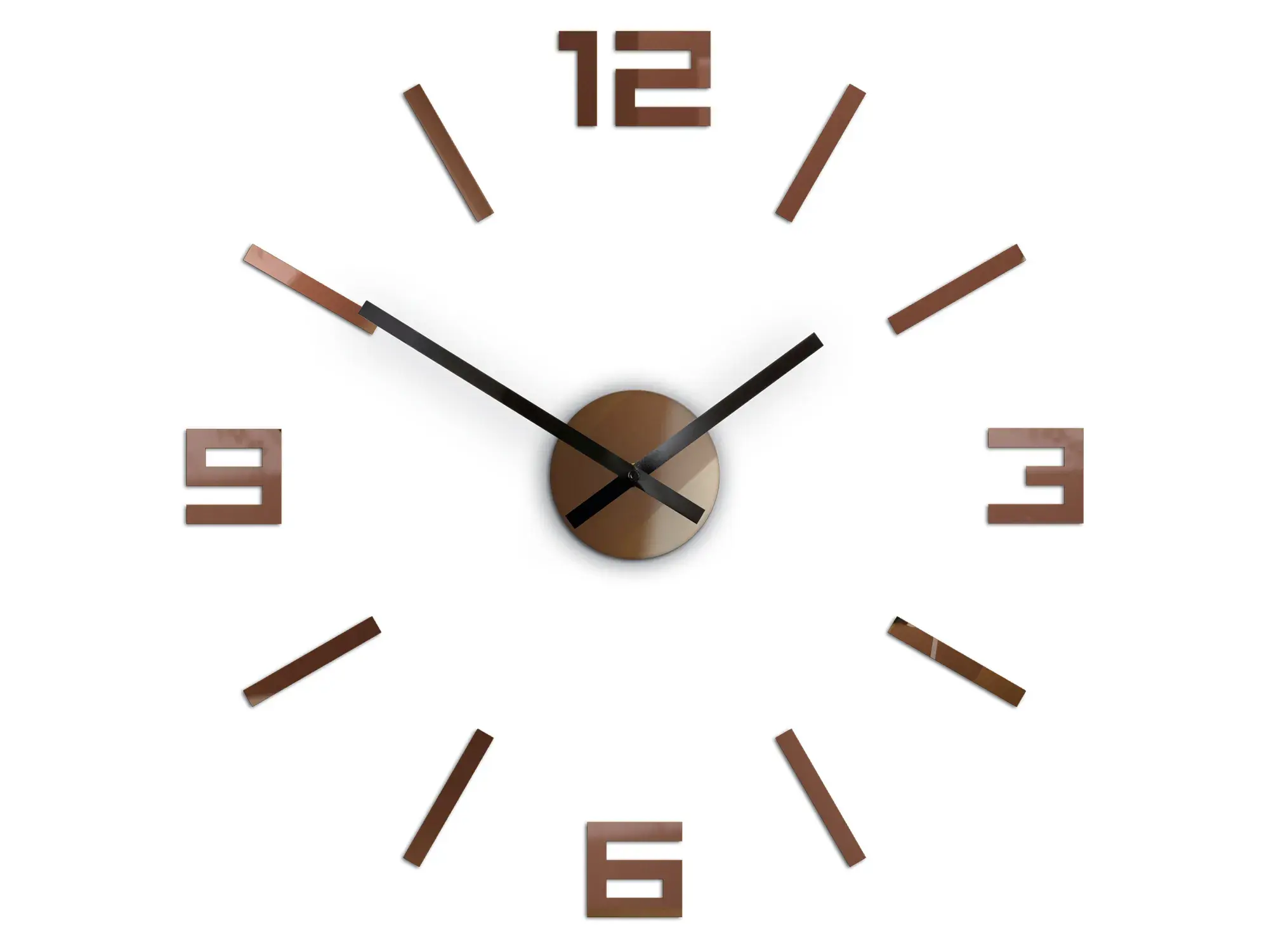 ModernClock Nástěnné samolepící hodiny Arabic 50 cm měděné