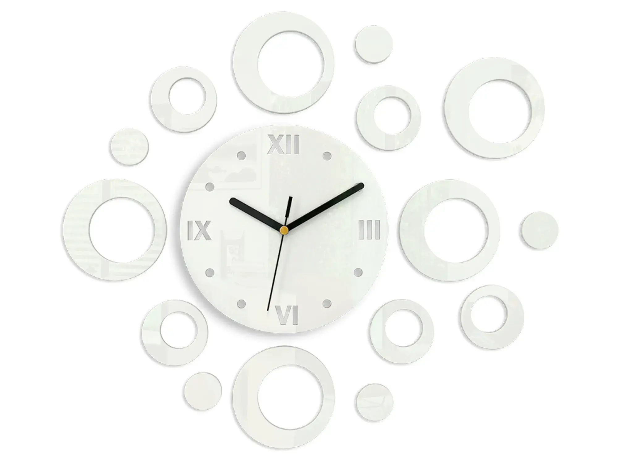 ModernClock 3D nalepovací hodiny Ring bílé