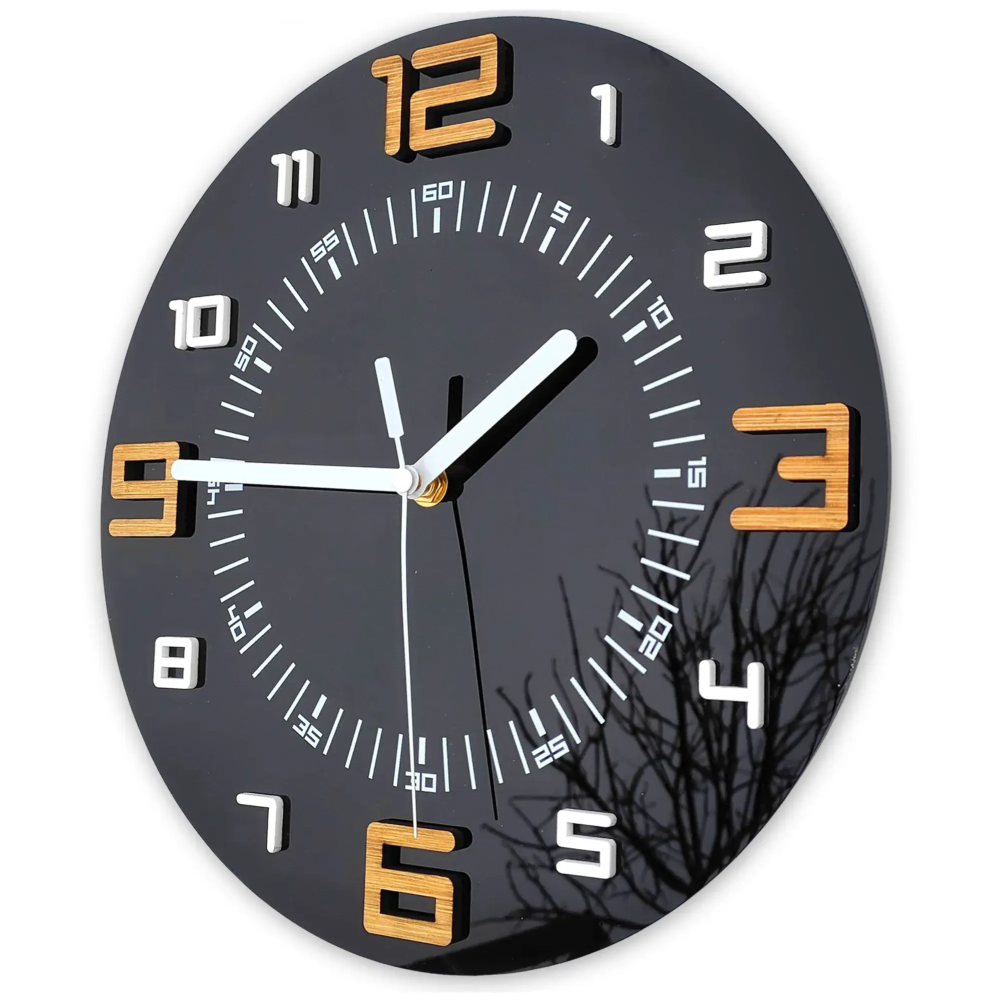 ModernClock Nástěnné hodiny Alaska 28 cm černé