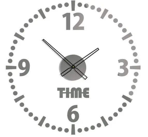 ModernClock Nástěnné samolepící hodiny Roundy 78 cm šedé