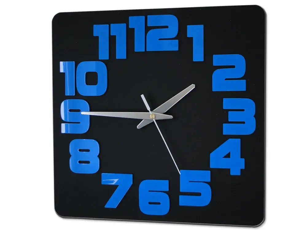 ModernClock Nástěnné hodiny Logic černo-modré