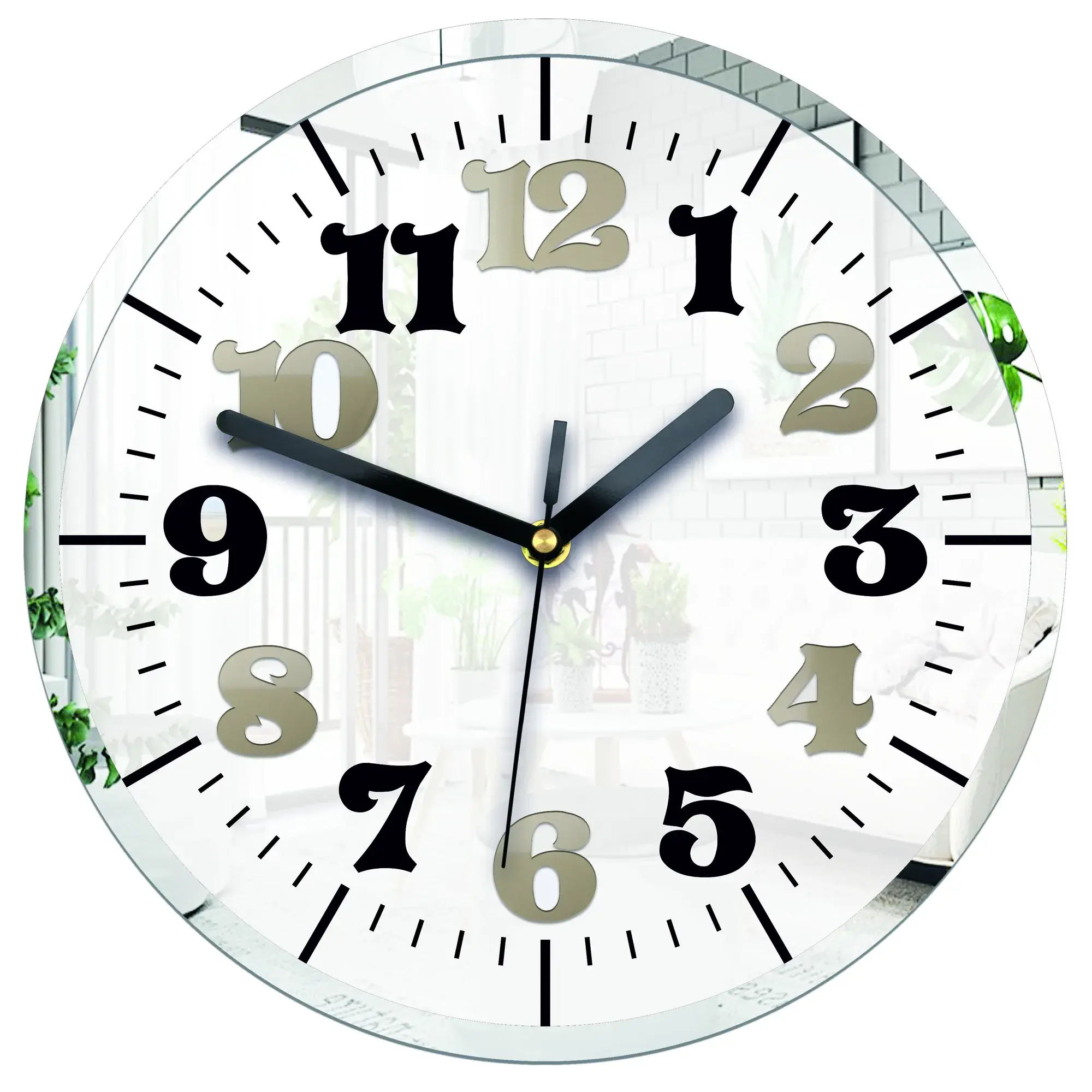 ModernClock Nástěnné hodiny Alexis 30 cm bílé/zrcadlové