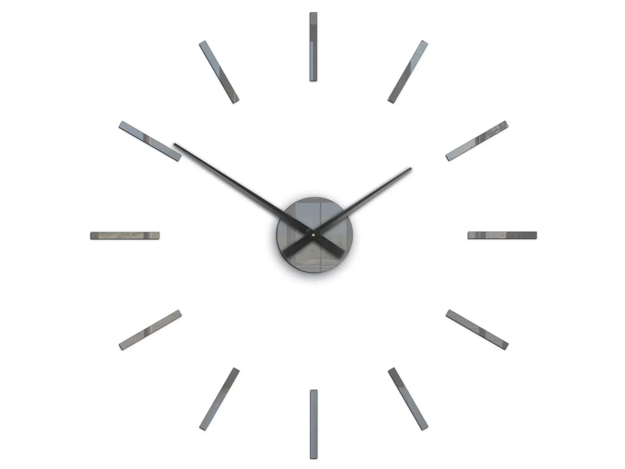 ModernClock Nástěnné samolepící hodiny Solo 65 cm šedé