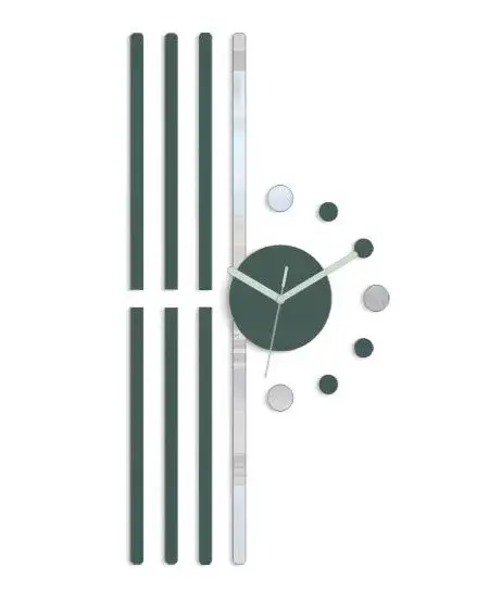ModernClock 3D nalepovací hodiny Line šedé