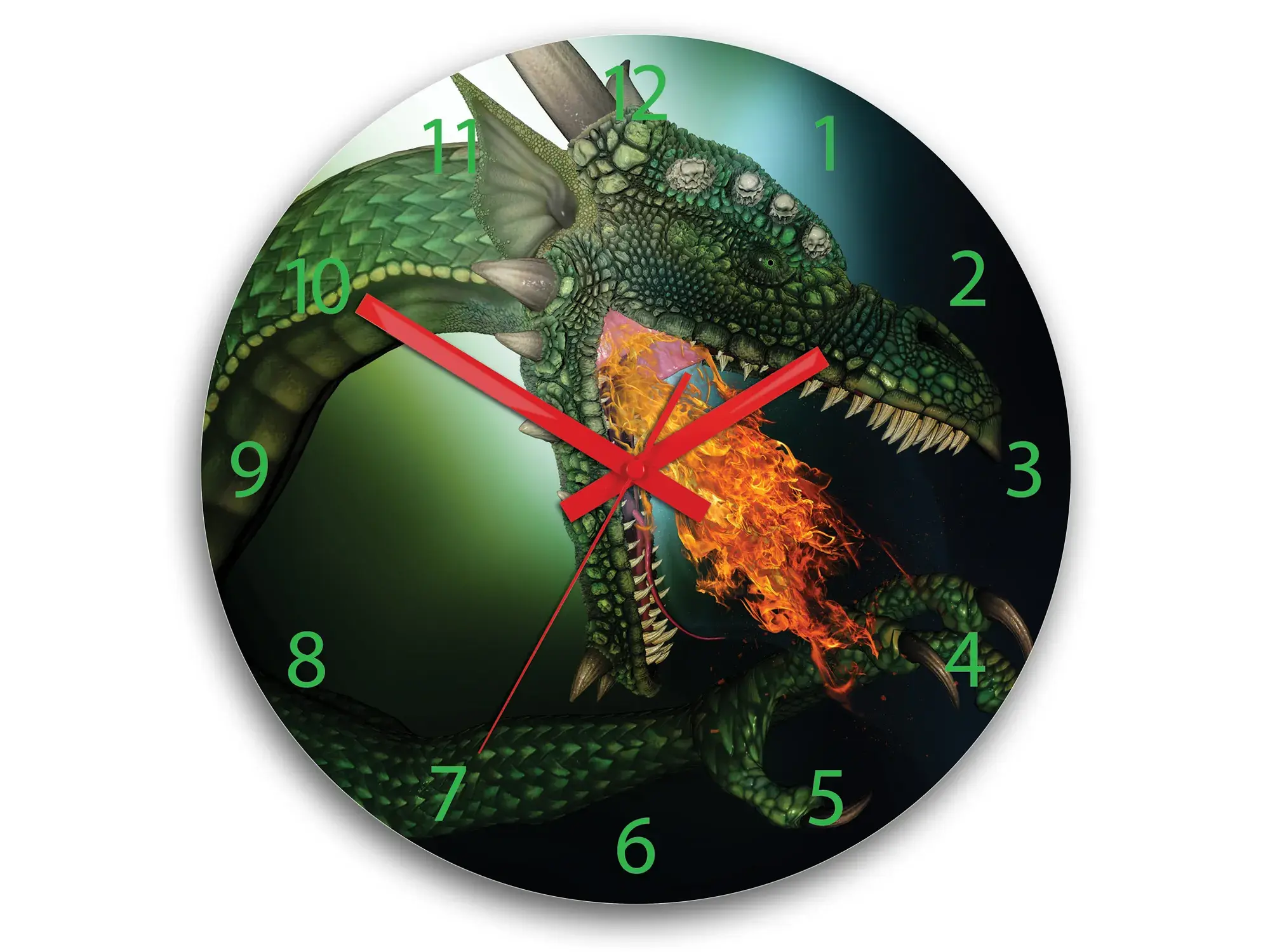 ModernClock Dětské nástěnné hodiny Ami Dragon 30 cm vícebarevné