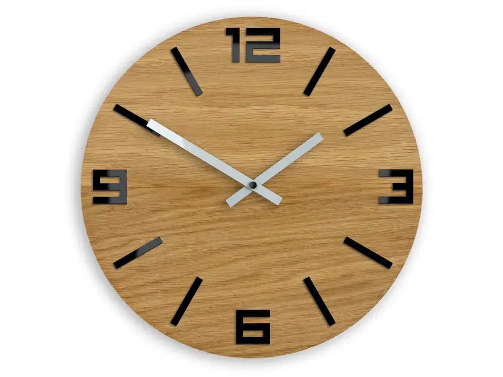 ModernClock Nástěnné hodiny Arabic tmavě hnědé