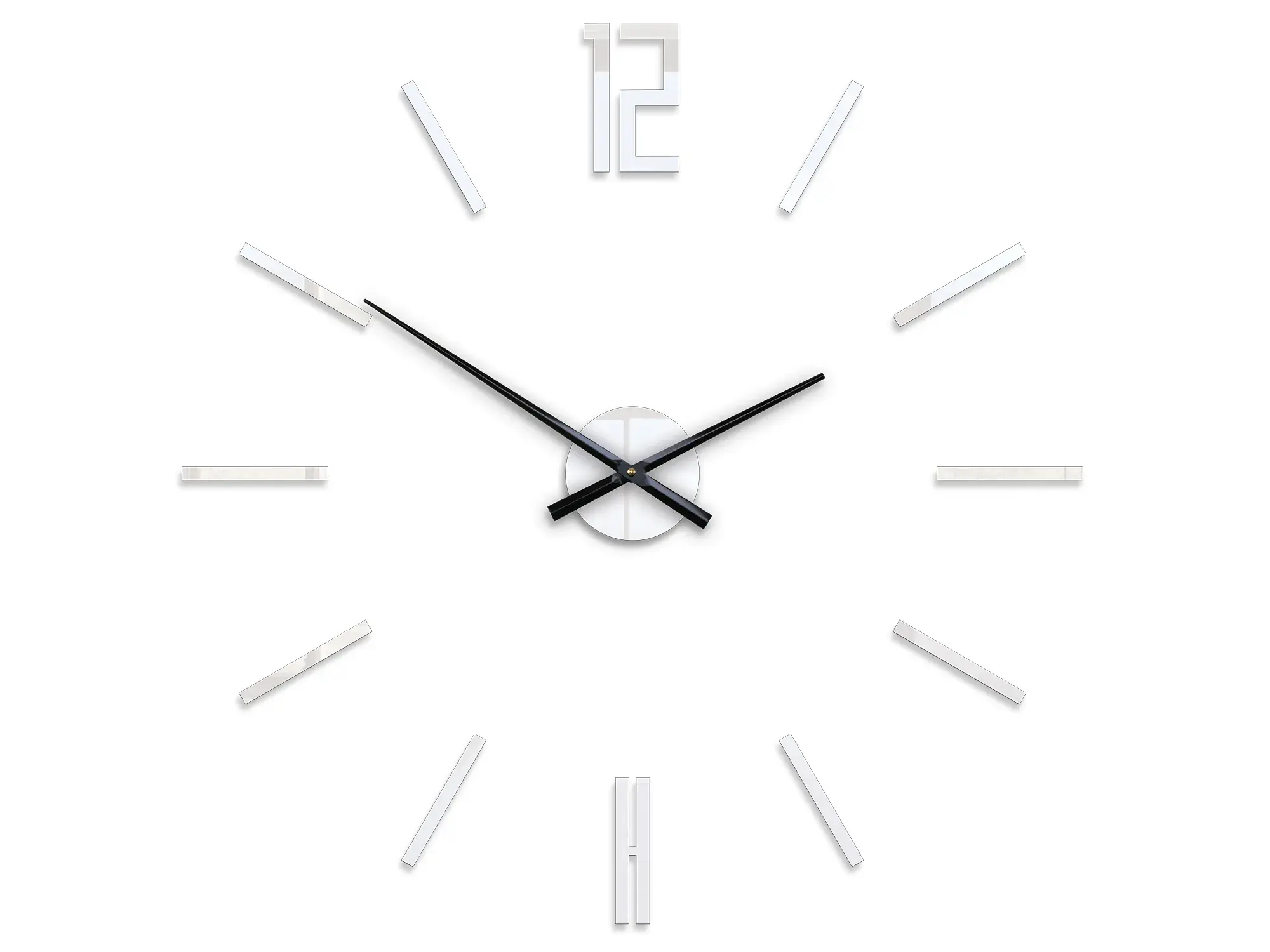 ModernClock 3D nalepovací hodiny Carlo bílé