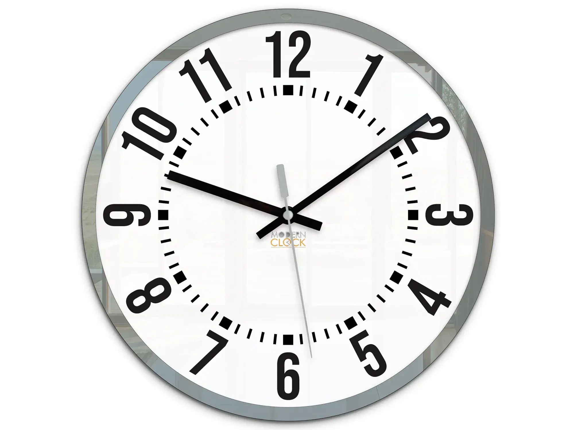 ModernClock Nástěnné hodiny Oskar 30 cm bílé/šedé