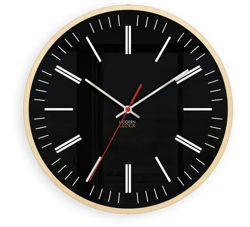 ModernClock Nástěnné hodiny Leoš černé