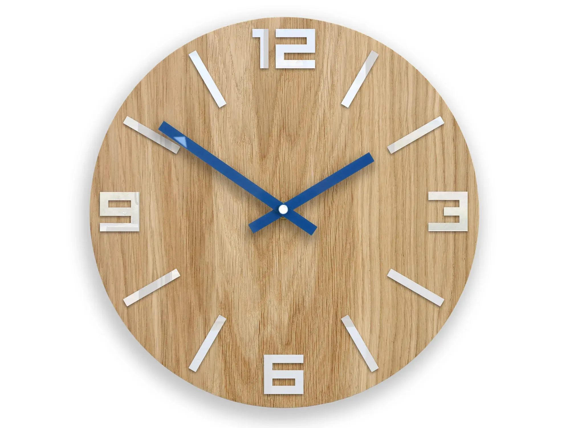 ModernClock Nástěnné hodiny Arabic Wood hnědo-modré