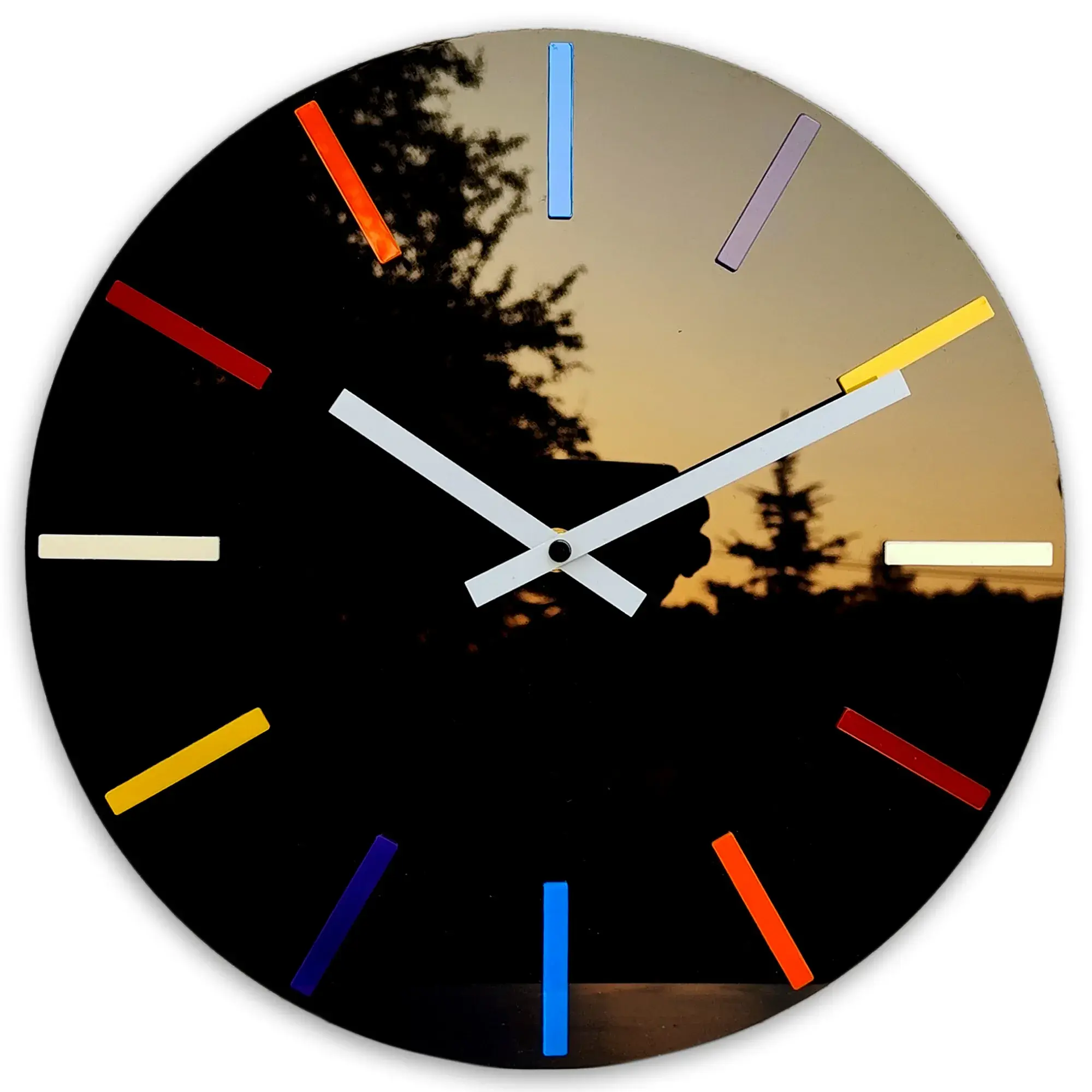 ModernClock Nástěnné hodiny Colorfull 32 cm černé/barevné