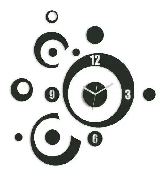 ModernClock 3D nalepovací hodiny Planets wenge