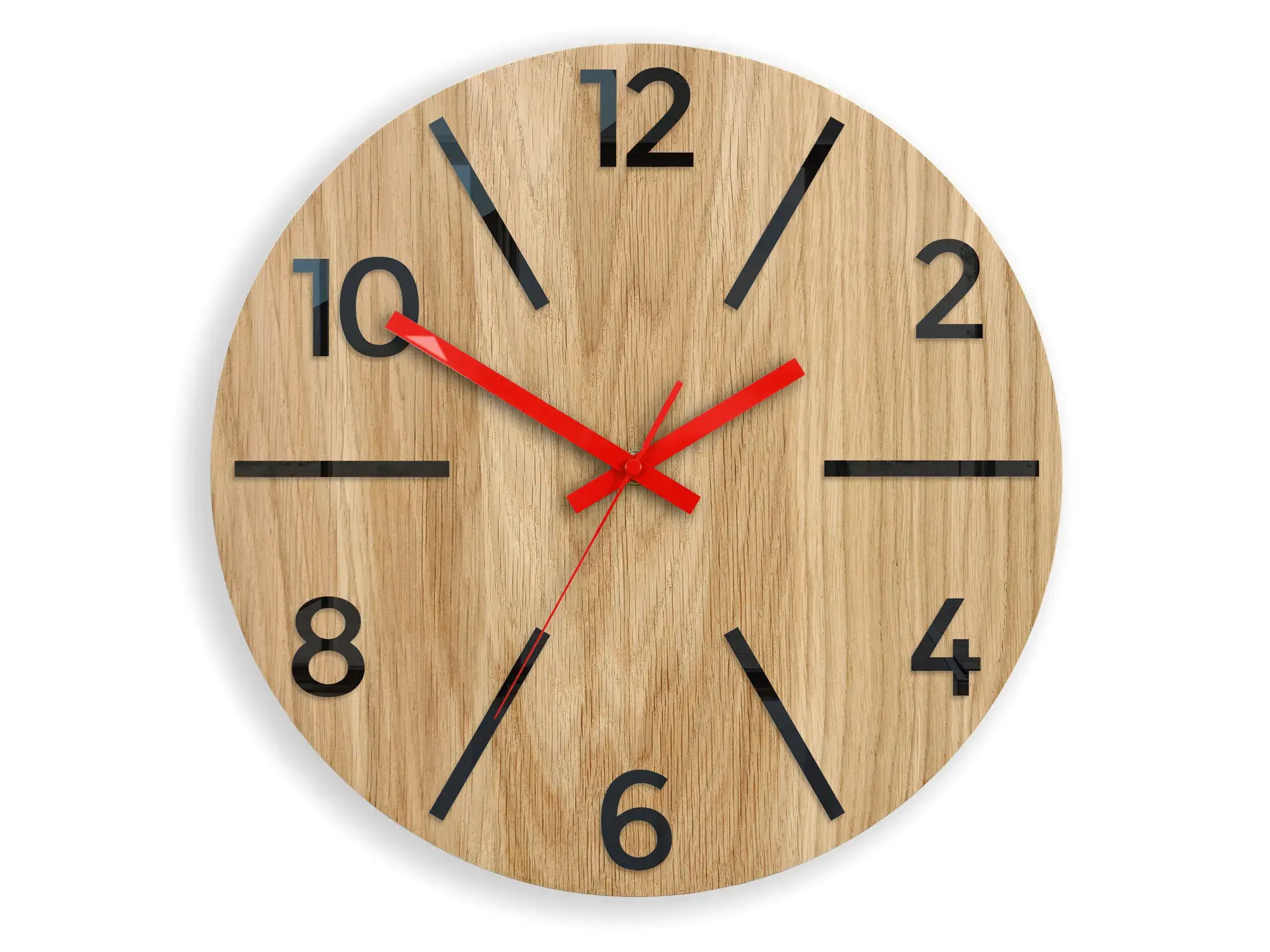 ModernClock Nástěnné hodiny Akselod hnědo-červené