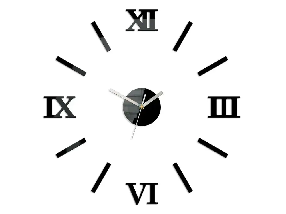 ModernClock Nástěnné samolepící hodiny Numero 49 cm černé