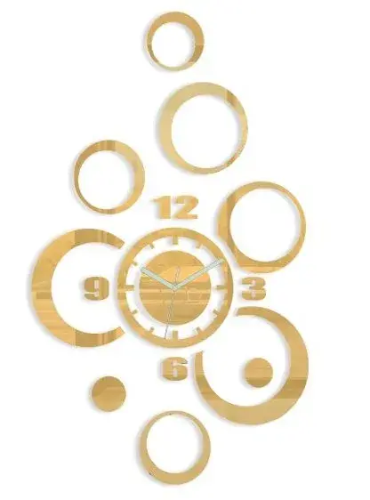 ModernClock 3D nalepovací hodiny Alladyn zlaté
