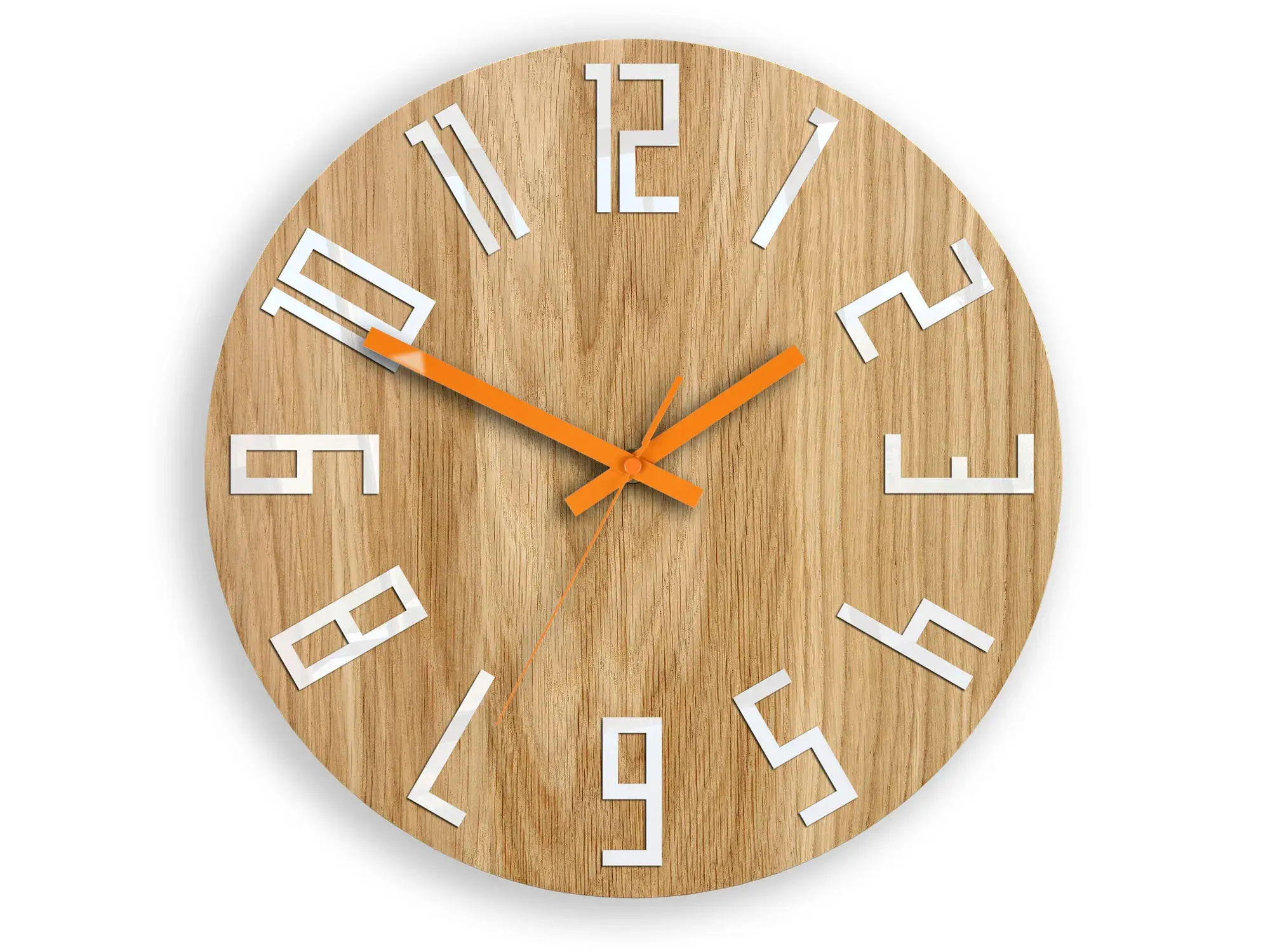 ModernClock Nástěnné hodiny Slim Mit hnědo-oranžové