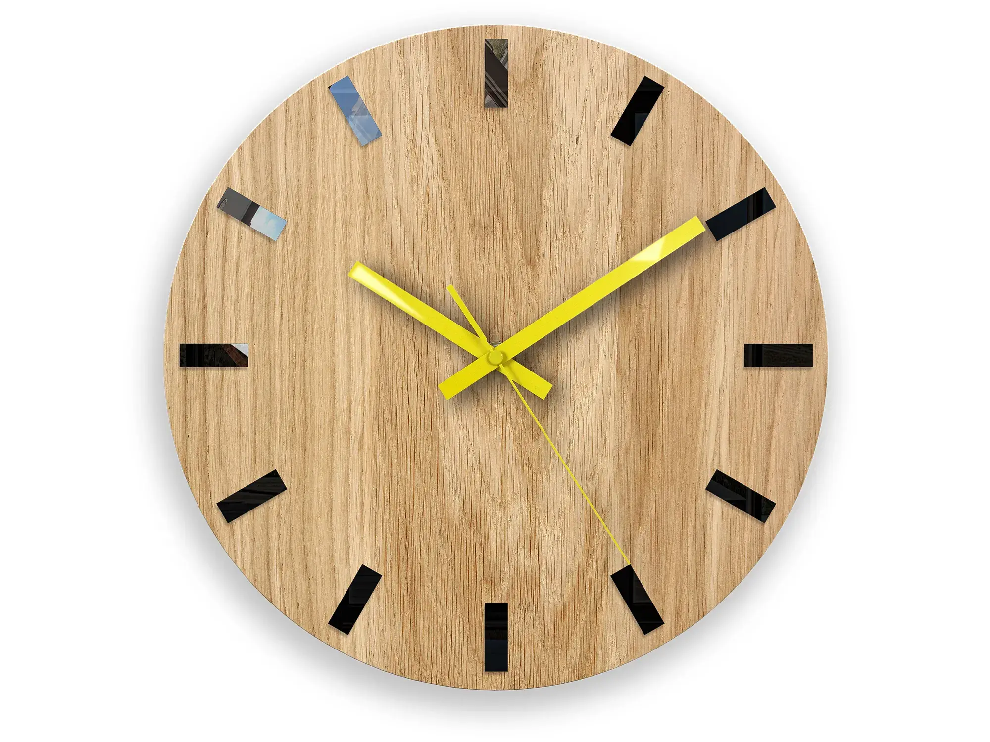 ModernClock Nástěnné hodiny Simple-Y hnědo-žluté
