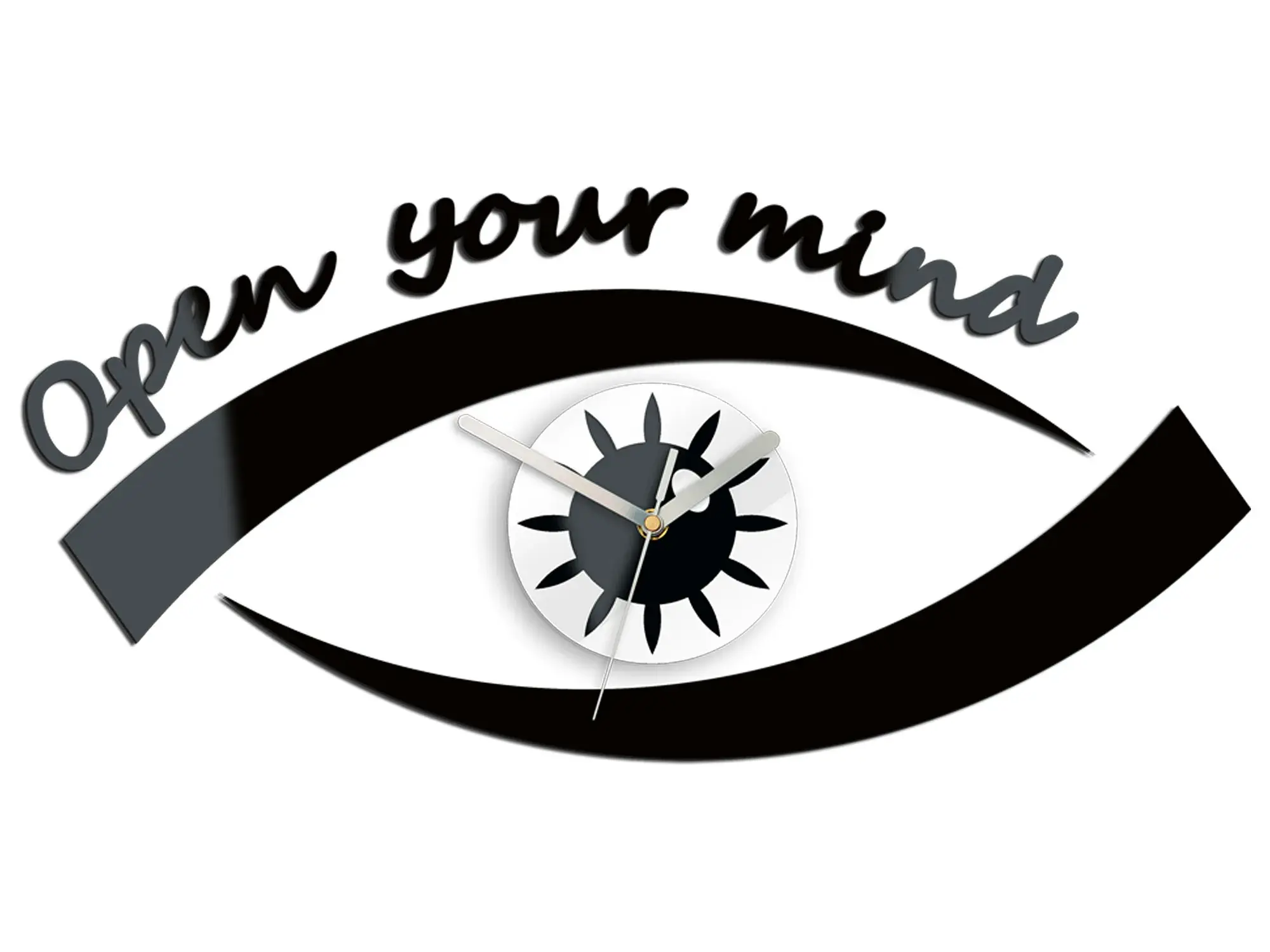 ModernClock 3D nalepovací hodiny Eye černé