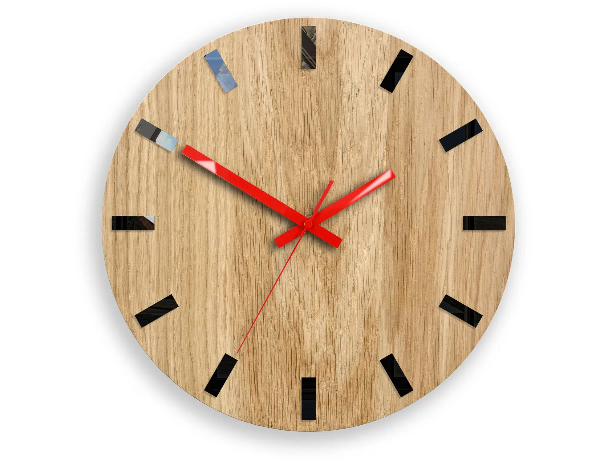 ModernClock Nástěnné hodiny SImple-Y hnědo-červené