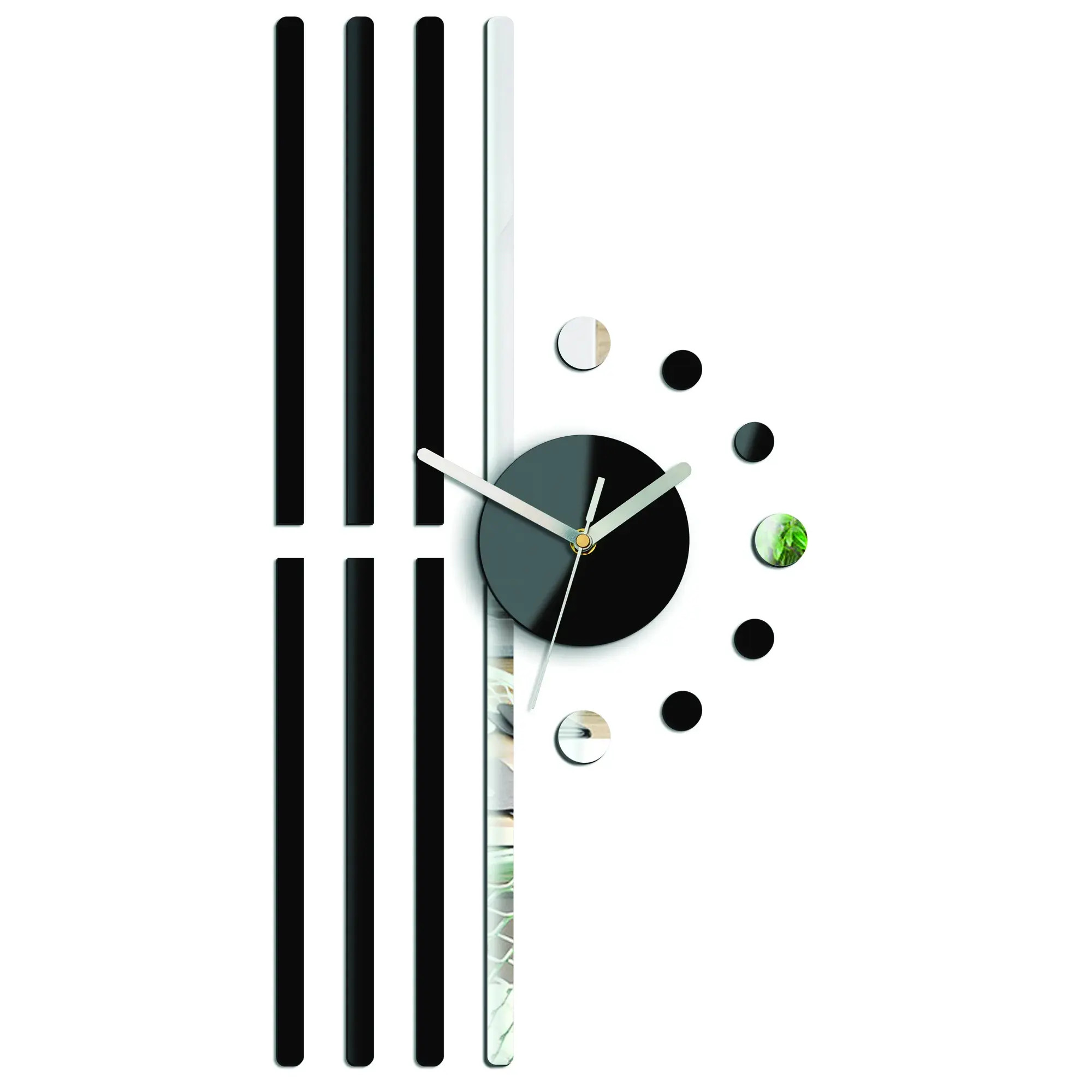 ModernClock 3D nalepovací hodiny Line černé