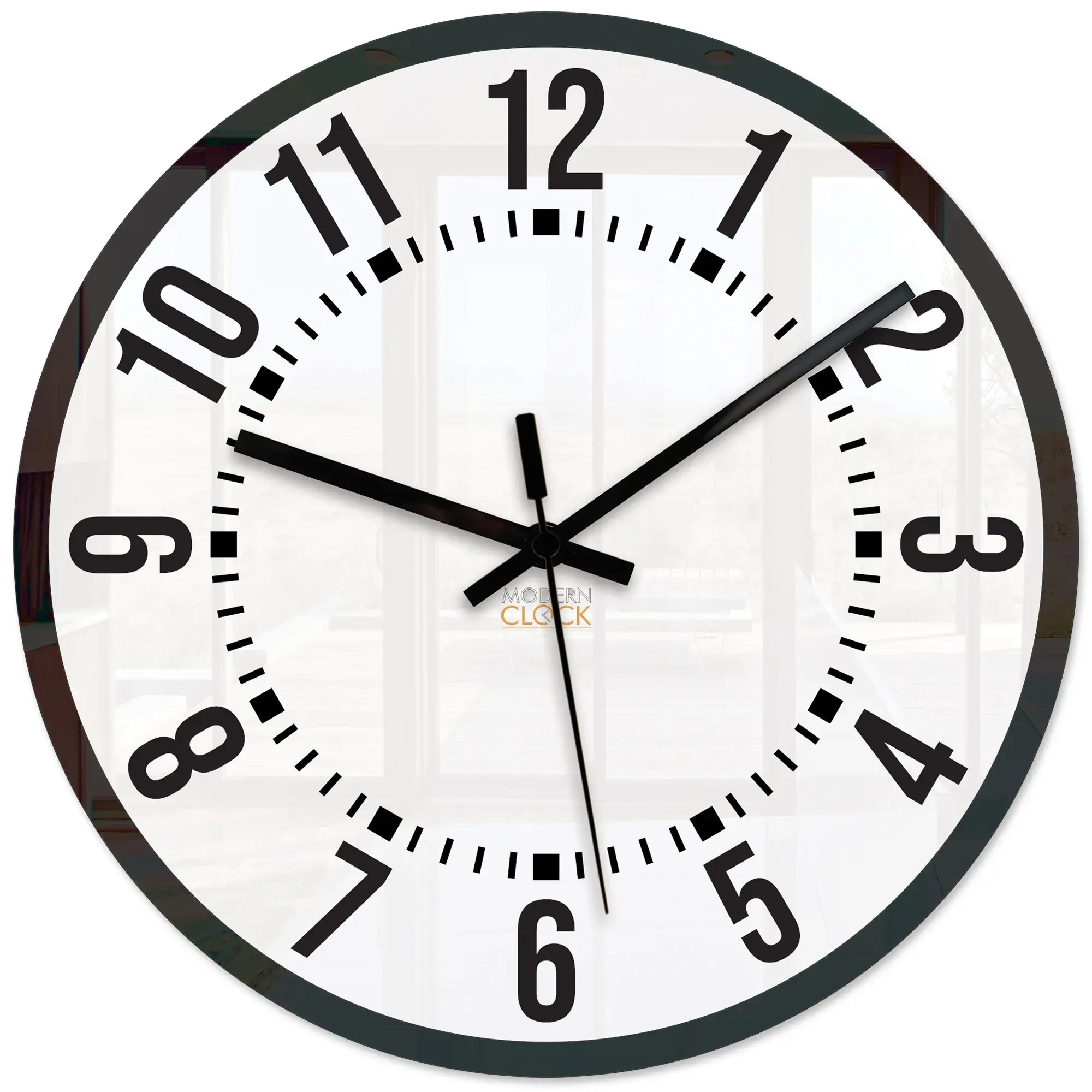 ModernClock Nástěnné hodiny Oskar 30 cm bílé/černé