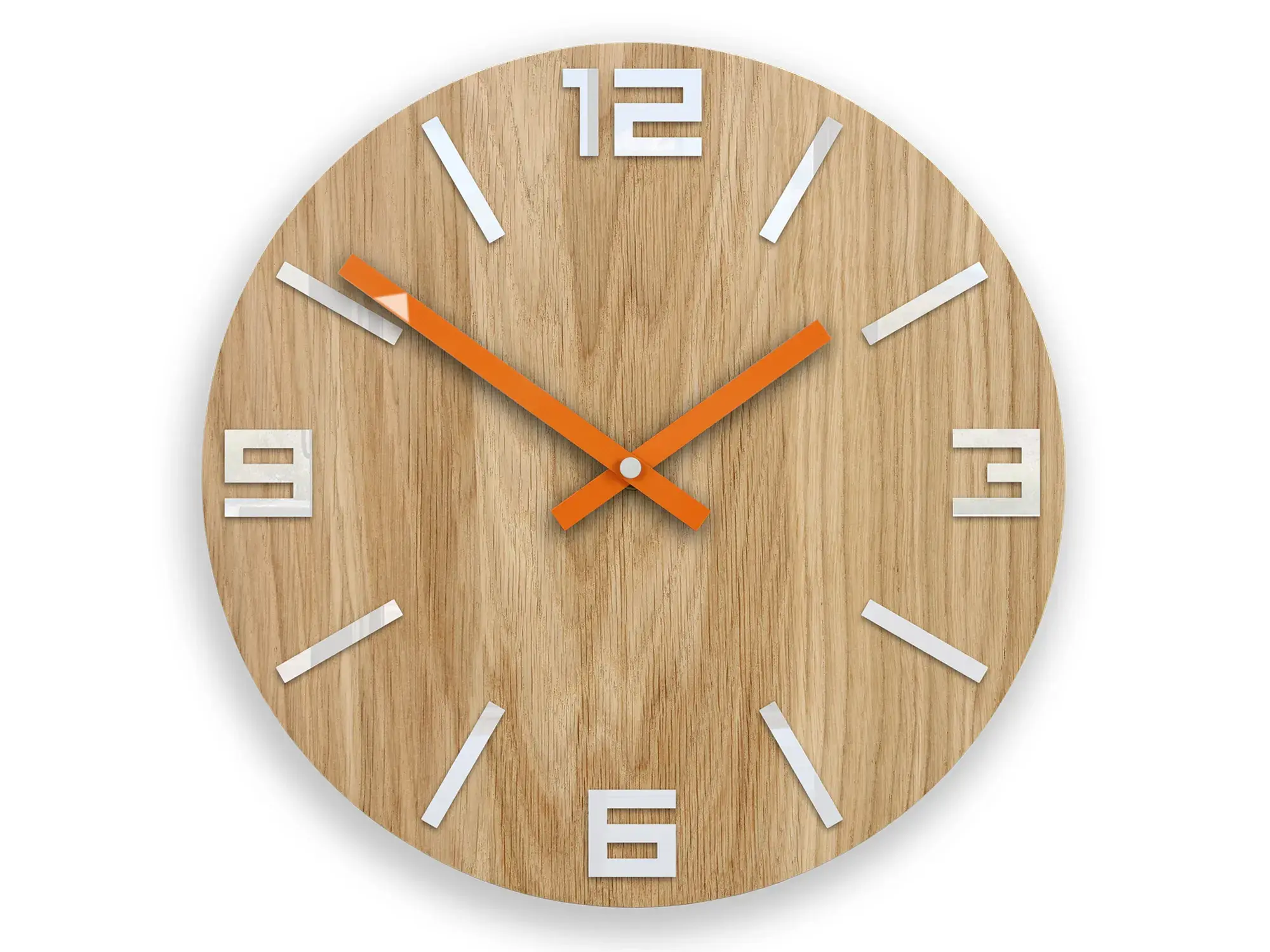 ModernClock Nástěnné hodiny Arabic hnědo-bílo-oranžové