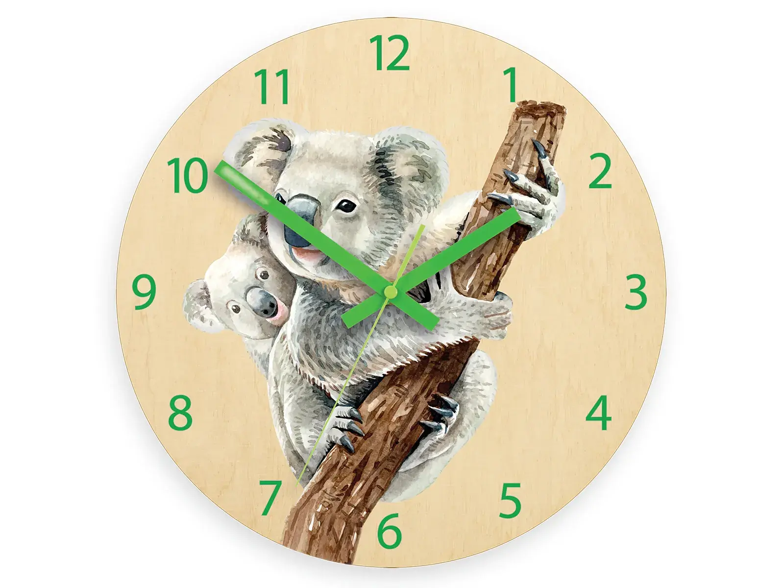 ModernClock Dětské nástěnné hodiny Ami Koala 30 cm vícebarevné