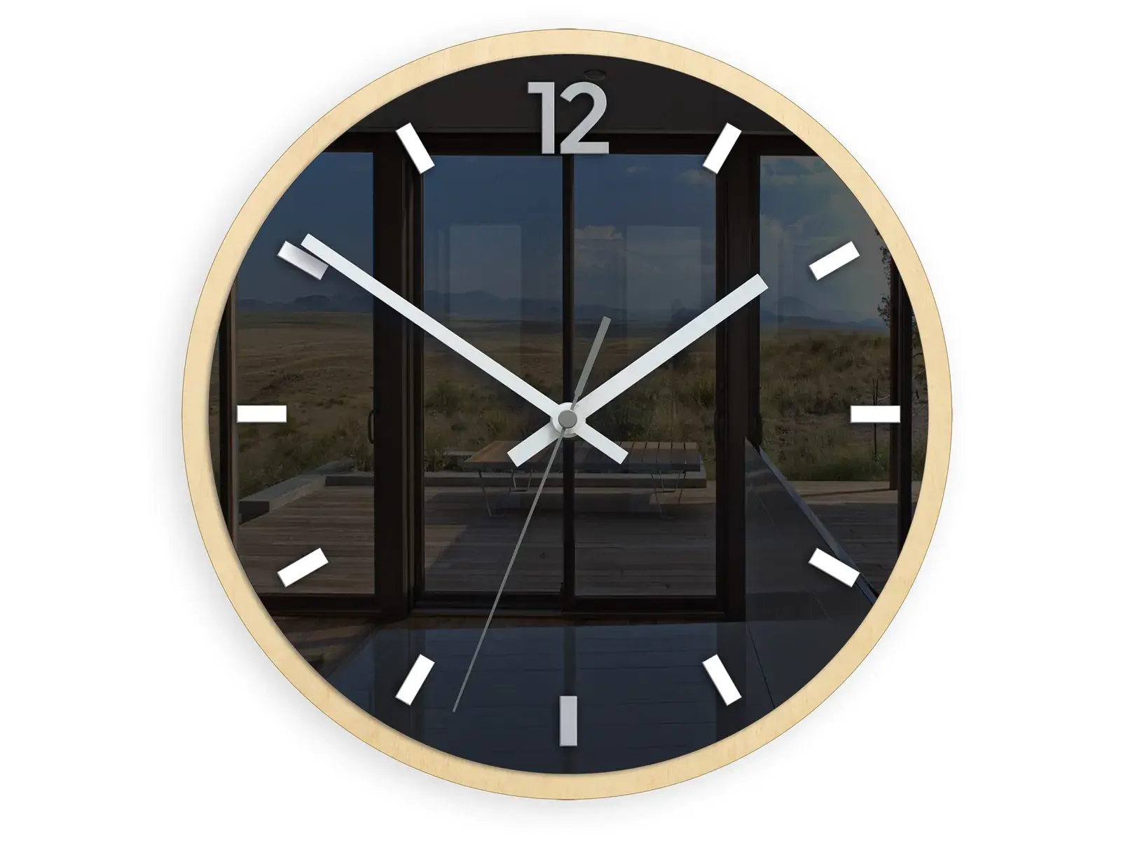 ModernClock Nástěnné hodiny Grafit 30 cm šedé/černé