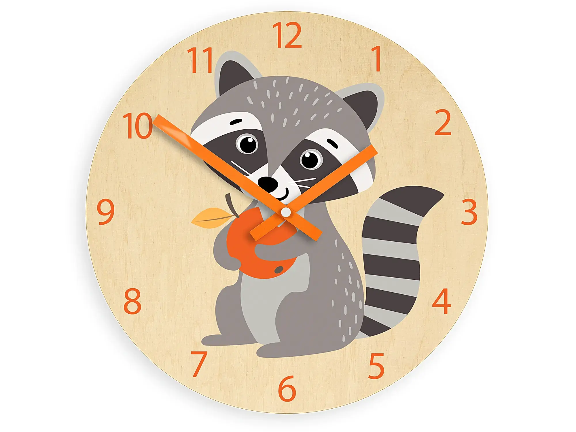 ModernClock Dětské nástěnné hodiny Ami Mýval 30 cm vícebarevné II