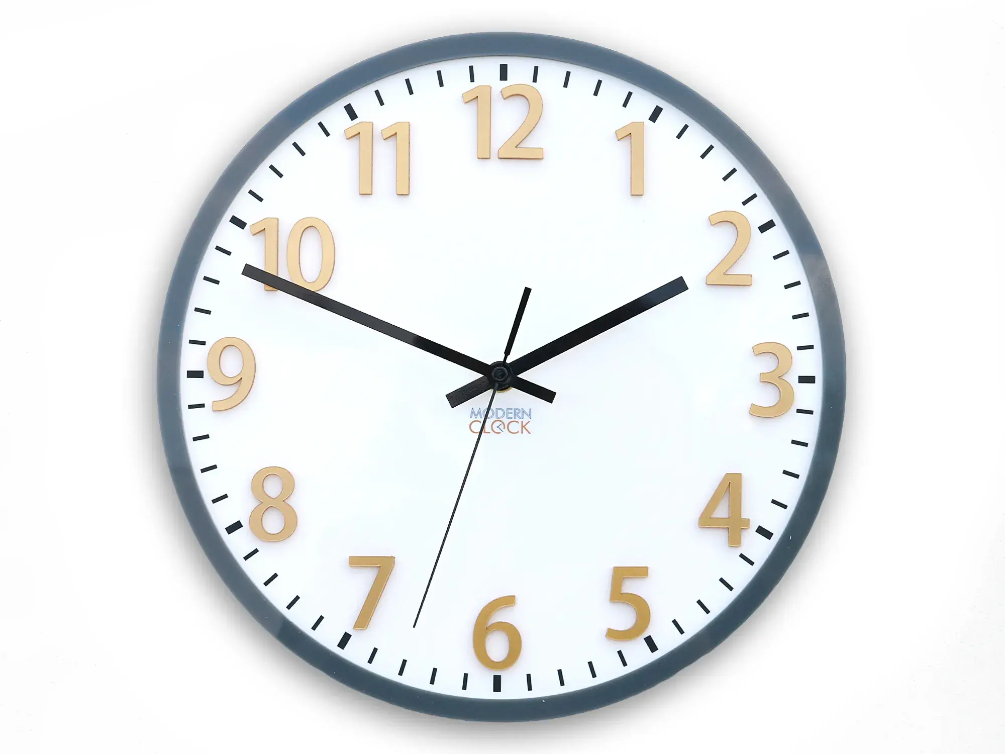 ModernClock Nástěnné hodiny Hakuro 30 cm šedé/zlaté
