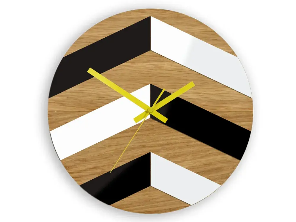 ModernClock Nástěnné hodiny CikCak hnědo-černé