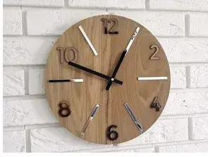 ModernClock Nástěnné hodiny Akselod hnědé