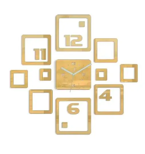 ModernClock 3D nalepovací hodiny Otto zlaté