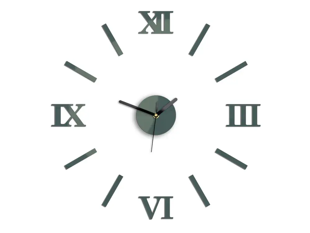 ModernClock Nástěnné samolepící hodiny Numero 49 cm šedé