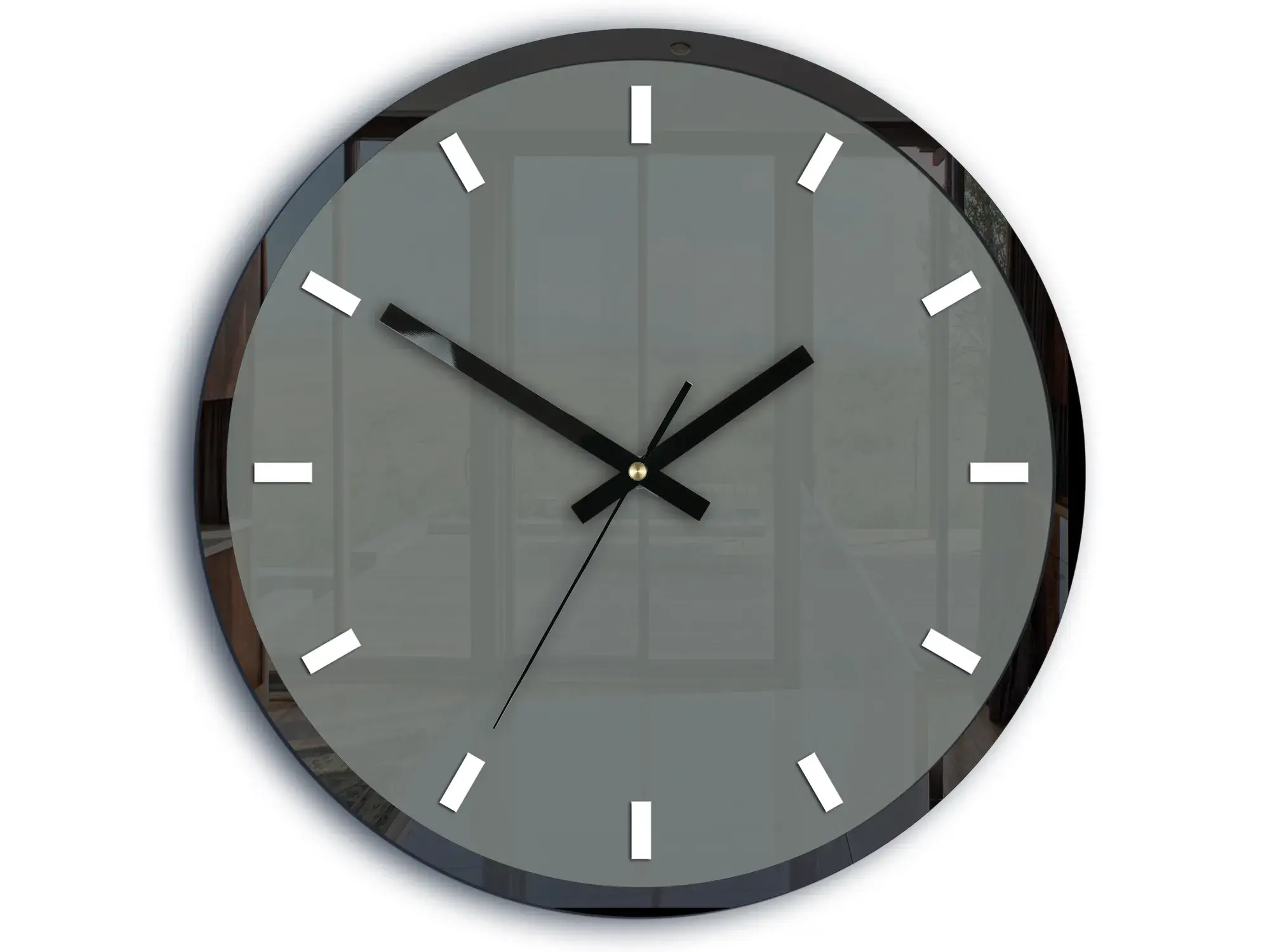 ModernClock Nástěnné hodiny Rolo 30 cm šedé