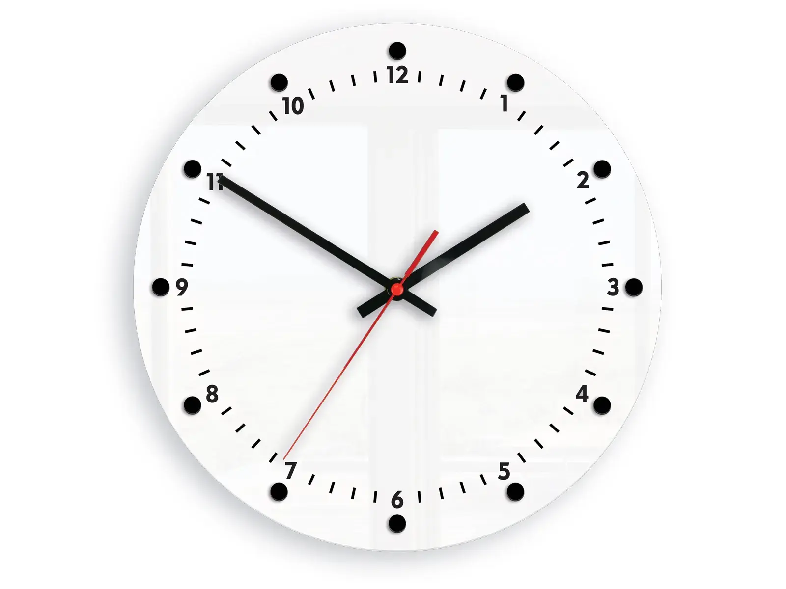 ModernClock Nástěnné hodiny Mozes 28 cm černé/bílé