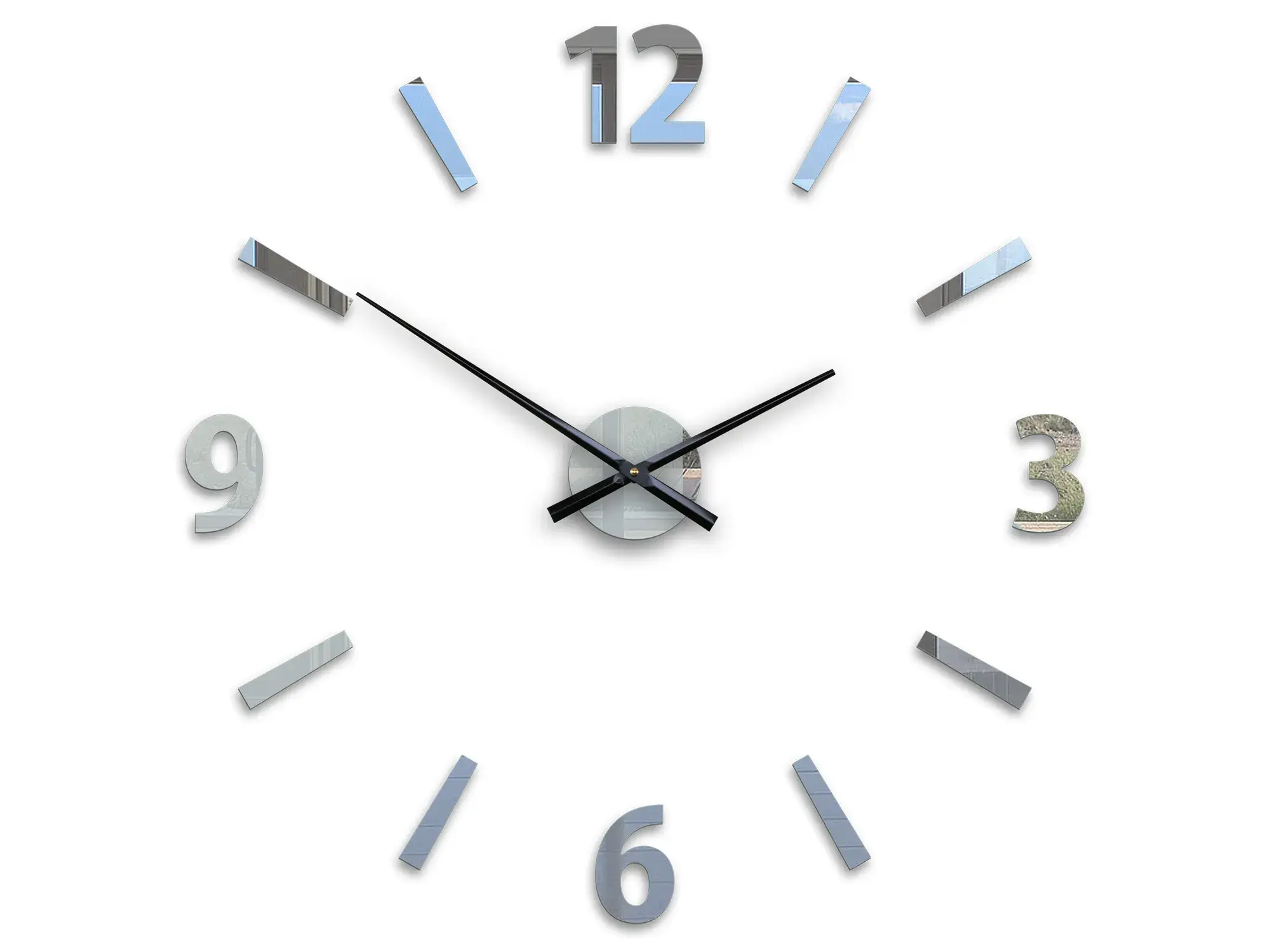 ModernClock 3D nalepovací hodiny Klaus zrcadlové