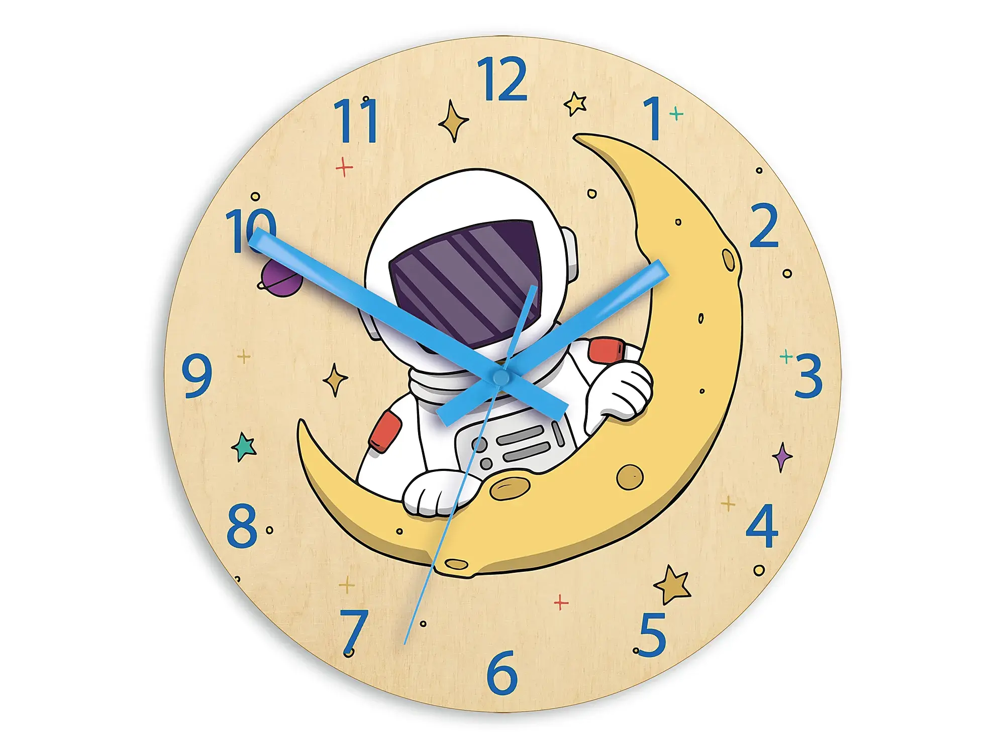 ModernClock Dětské nástěnné hodiny Ami Astronaut 30 cm vícebarevné