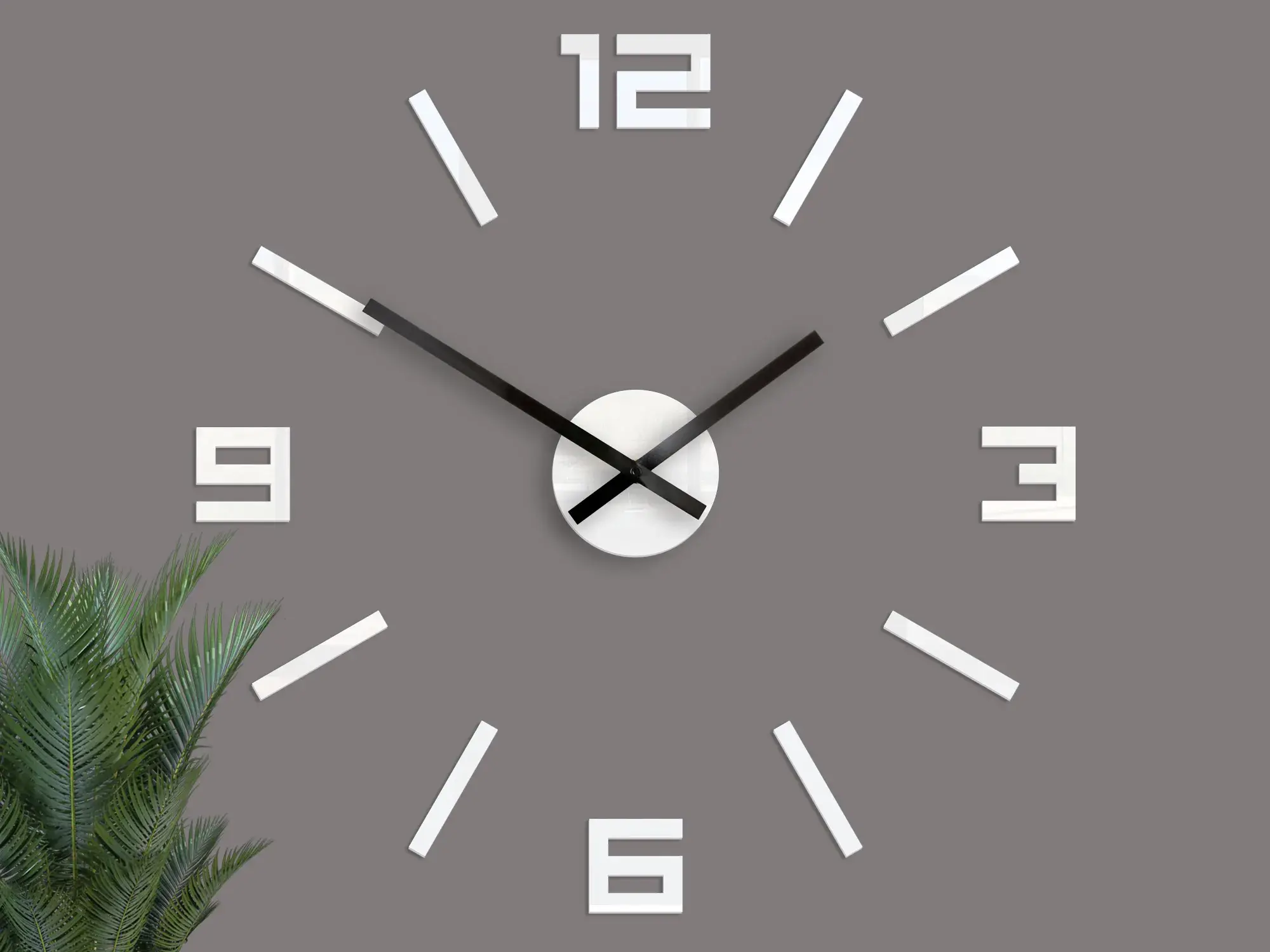 ModernClock Nástěnné samolepící hodiny Arabic 50 cm bílé