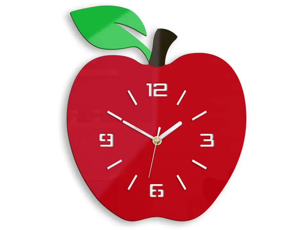 ModernClock Nástěnné hodiny Apple červené