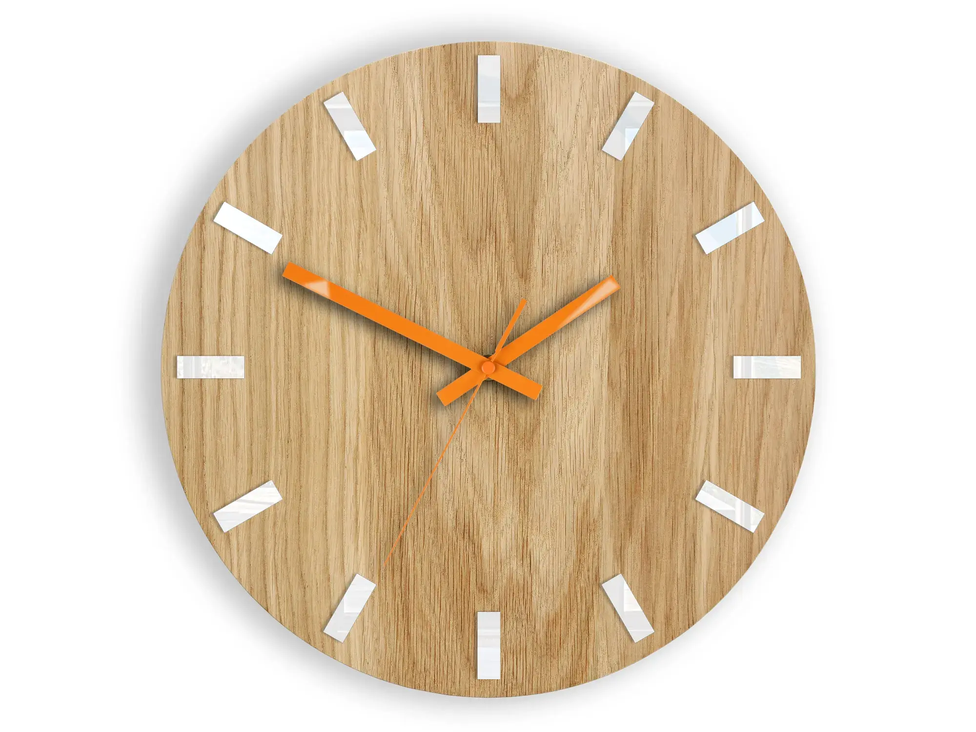 ModernClock Nástěnné hodiny Simple Oak hnědo-oranžové