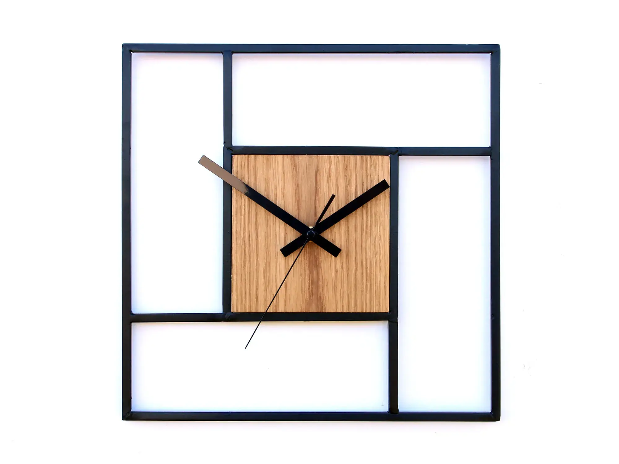 ModernClock Nástěnné hodiny Steve 33 cm černé/hnědé