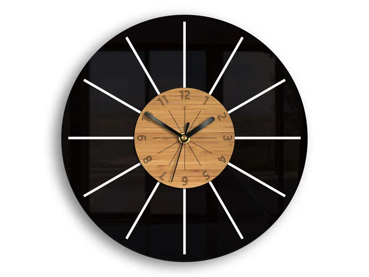 ModernClock Nástěnné hodiny Leon černé