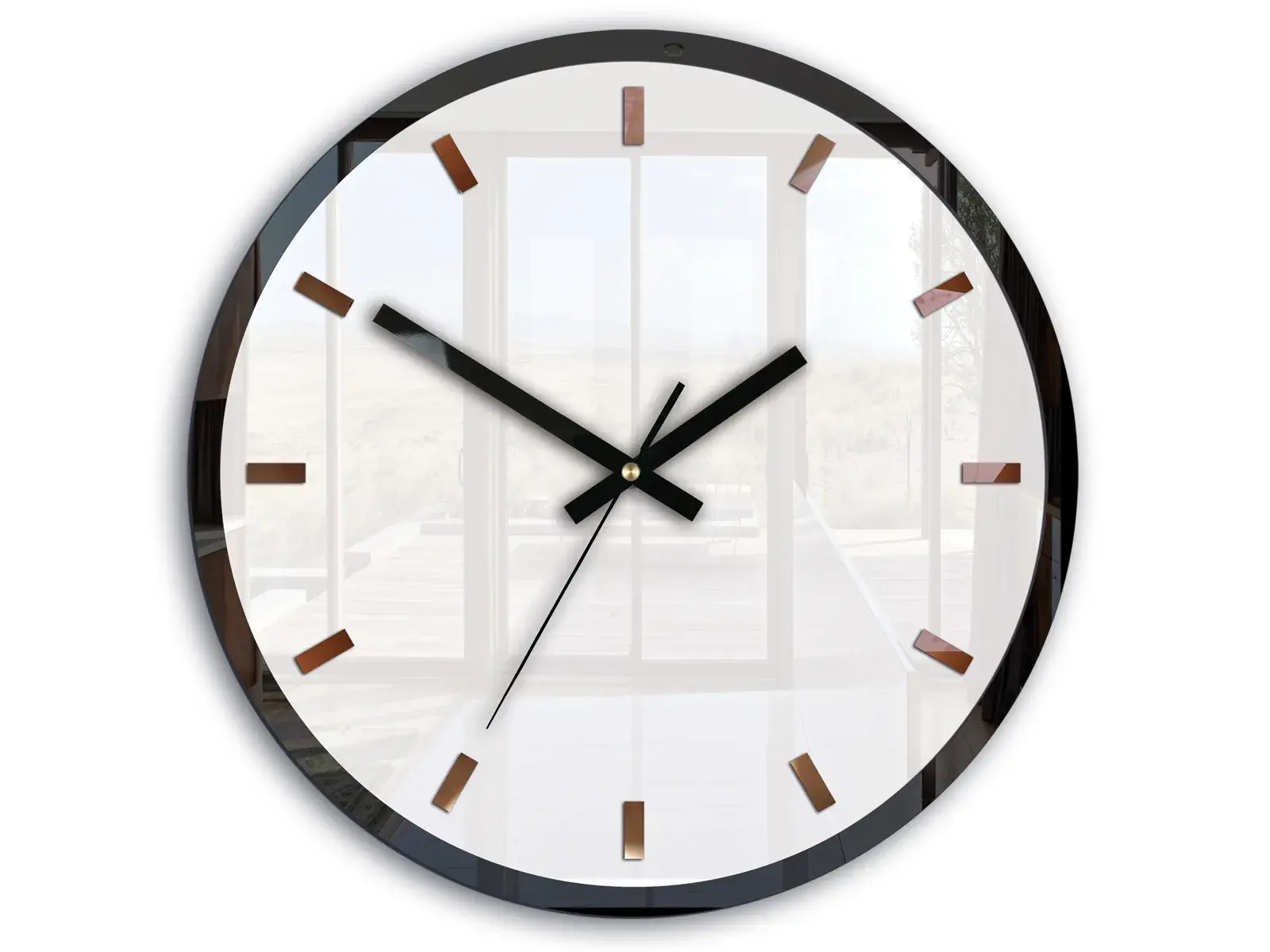 ModernClock Nástěnné hodiny Rolo bílé