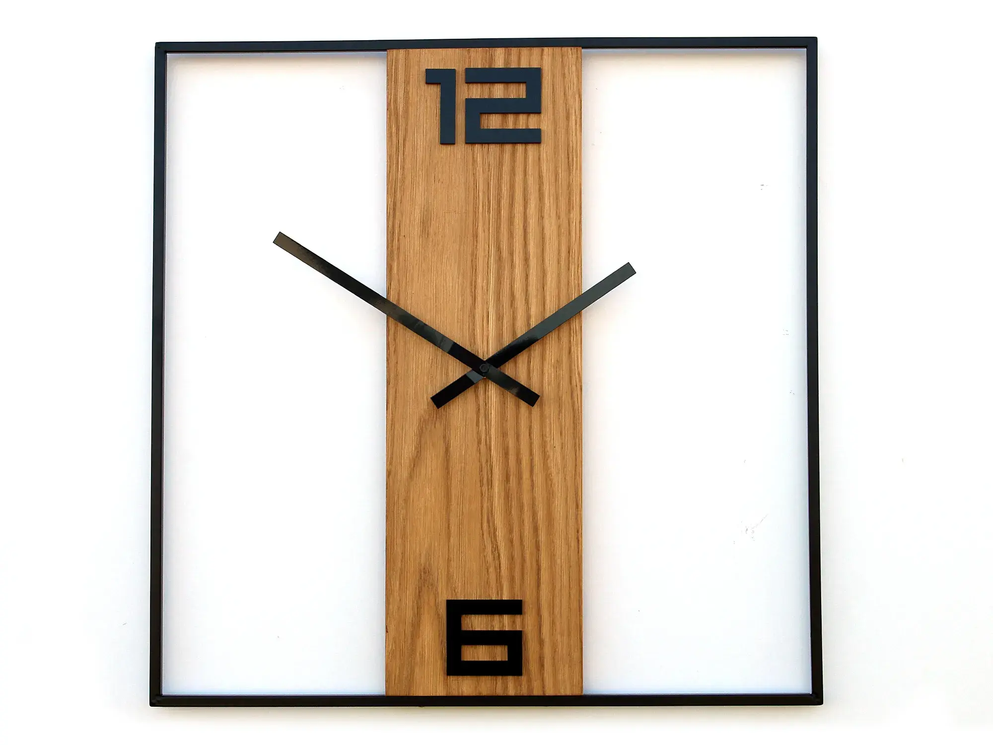 ModernClock Nástěnné hodiny Arabic Ramka 50 cm hnědé/černé
