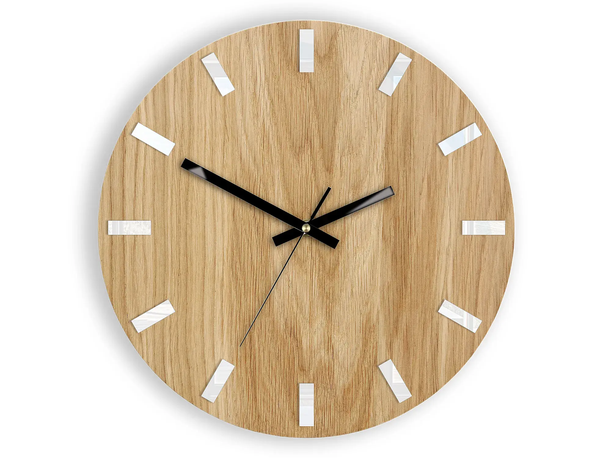 ModernClock Nástěnné hodiny Simple Oak hnědé