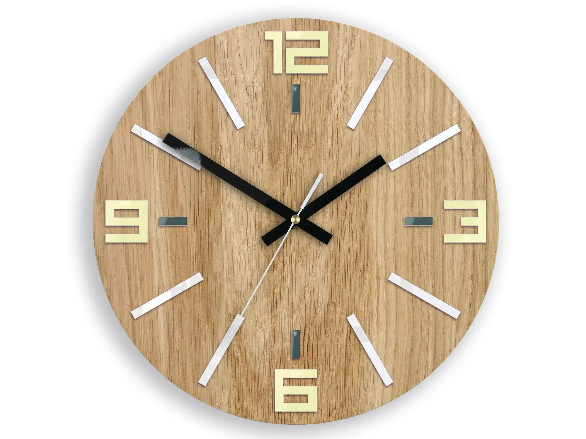 ModernClock Dřevěné nástěnné hodiny Dexi 33 cm dub přírodní