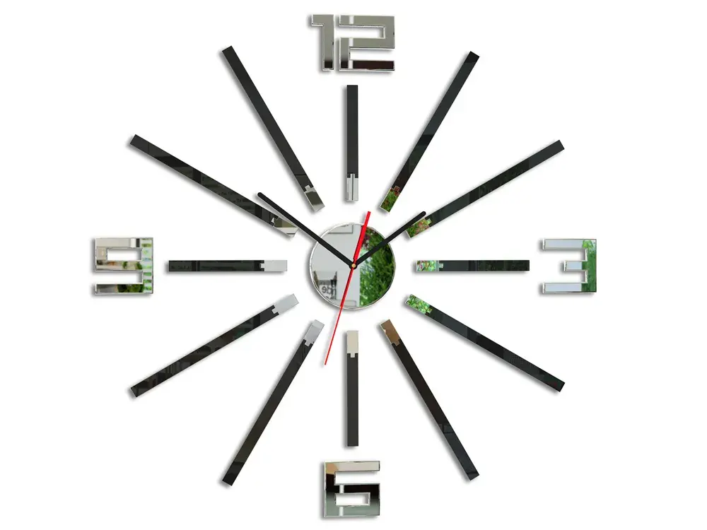 ModernClock Nástěnné hodiny Glamour Sheen černé