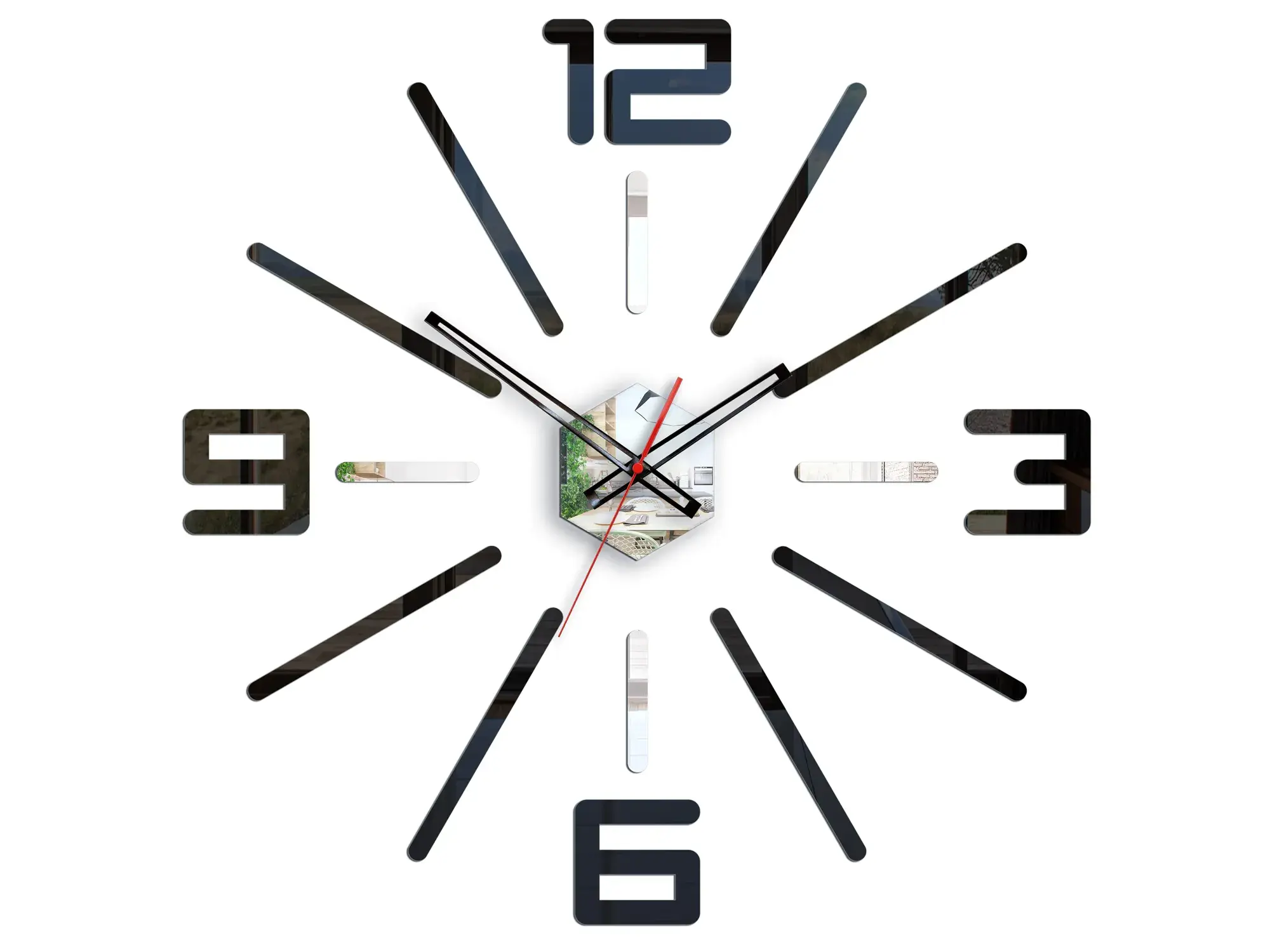 ModernClock 3D nalepovací hodiny Maxim černé