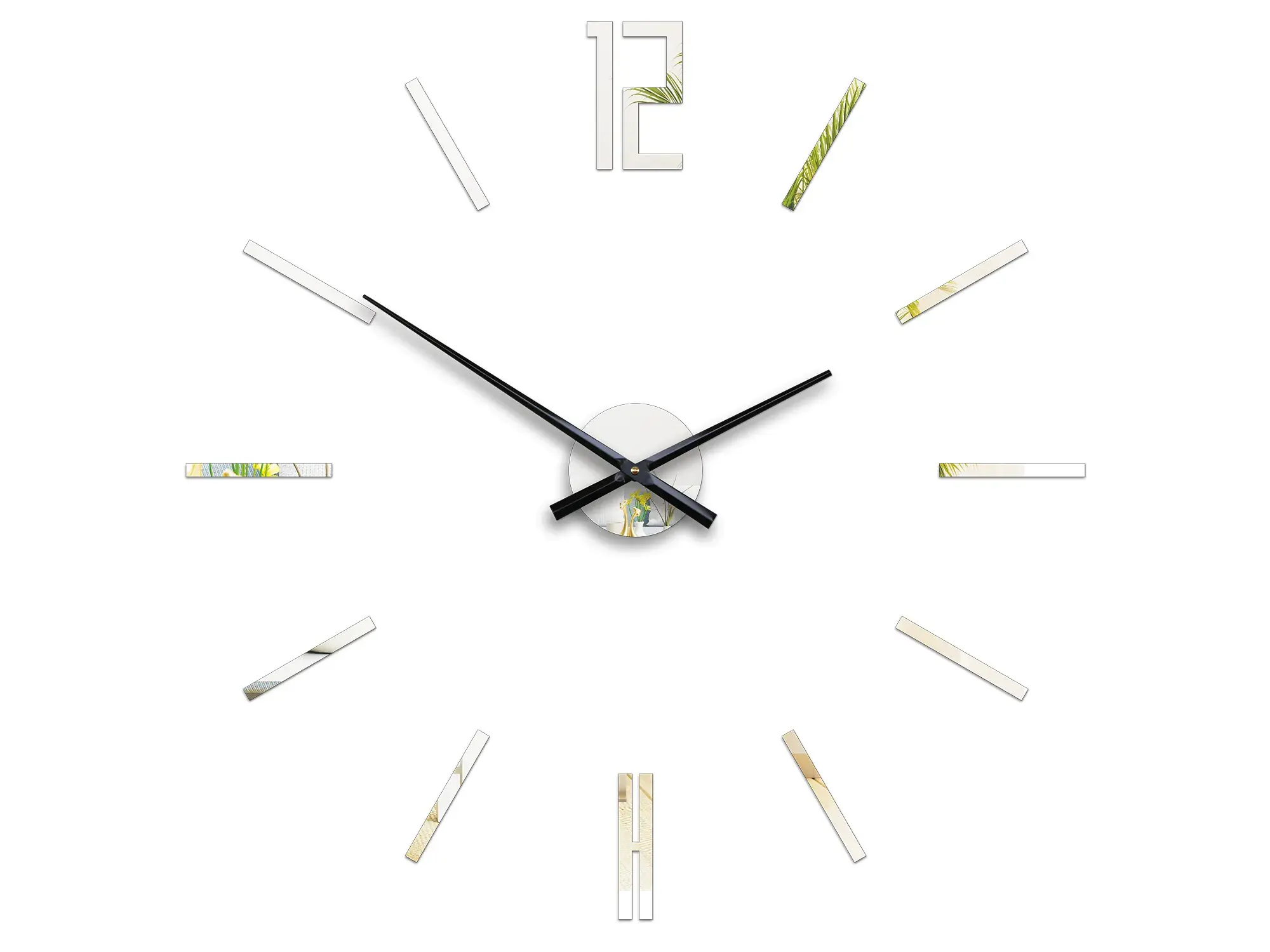 ModernClock 3D nalepovací hodiny Carlo zrcadlové